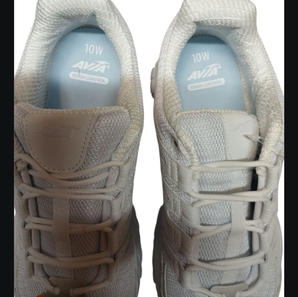 Avia White Athletic Sneakers | Size 10W | Wide Width Comfort Walking Shoes - Picture 4 of 7